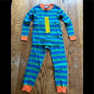 Children’s Hanna Andersson pajamas nwt size 4t green and blue stripes
